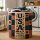 Patriotic USA Quilted Laundry Basket LV04