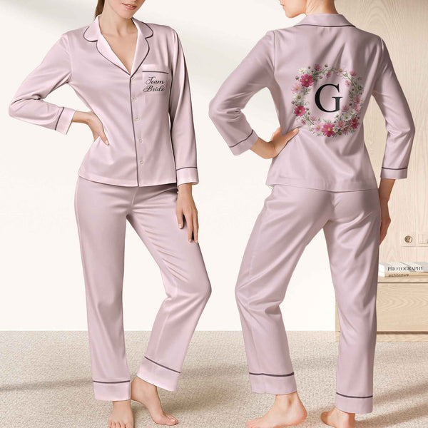 Personalized Flower Pajamas Wedding Party Bridal Party Gifts - Personalized Pajamas
