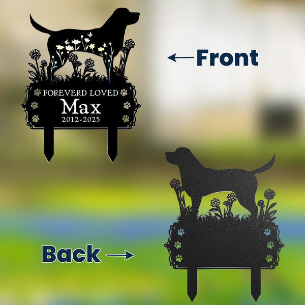 Pet Lover Gift Dog Garden Metal Stake - Personalized Garden Stake