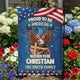 Proud To Be American Blessed To Be Christian - Personalized Flag