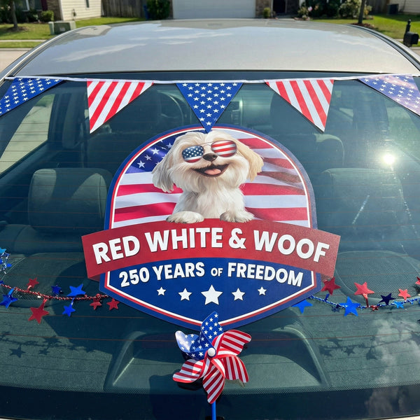 Red White & Woof 250 Years Of Freedom - Personalized Decal