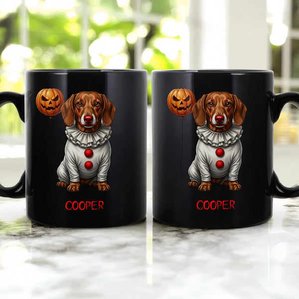 Scary Halloween Clown Custom Pet Photo Gift - Personalized Mug