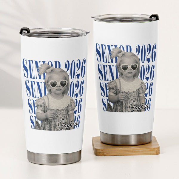 Senior Custom Vintage Photo - Personalized Tumbler