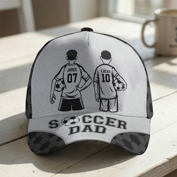 Father's Day Gifts, Soccer Dad, Grandpa - Personalized Cap
