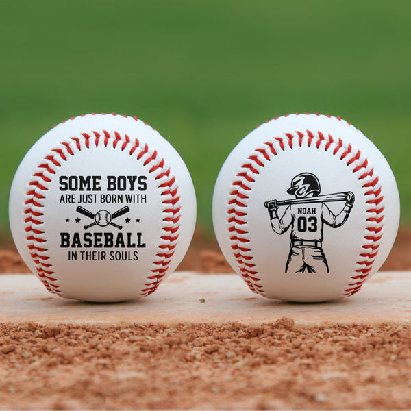 Some Boys Are Just Born With Baseball In Their Souls - Personalized Baseball