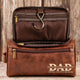 The Man The Myth The Legend Custom Dad Grandpa - Personalized Leather Toiletry Bag