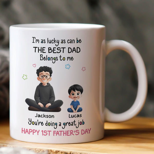 The Best Dad Belongs To Me - Personalized Mug