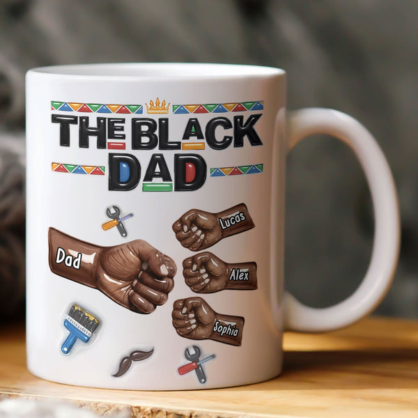 The Black Dad Father's Day Gift For Him, Dad, Husband - Personalized Mug