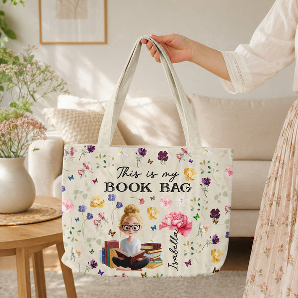 This Is My Book Bag - Personalized Tote Bag