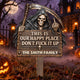 Personalized Funny Halloween Metal Garden Stake Yard Sign