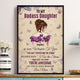 To My Badass Daughter Remember I Love You - Personalized Poster