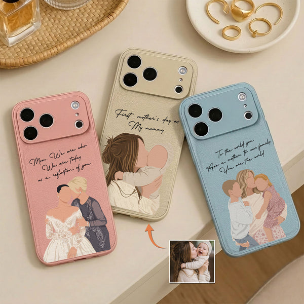 Mother's Day Gifts, Turn Photo Into Faceless Art - For Mom, Daughter, 1st Mother's Day Gift - Personalized Phone Case