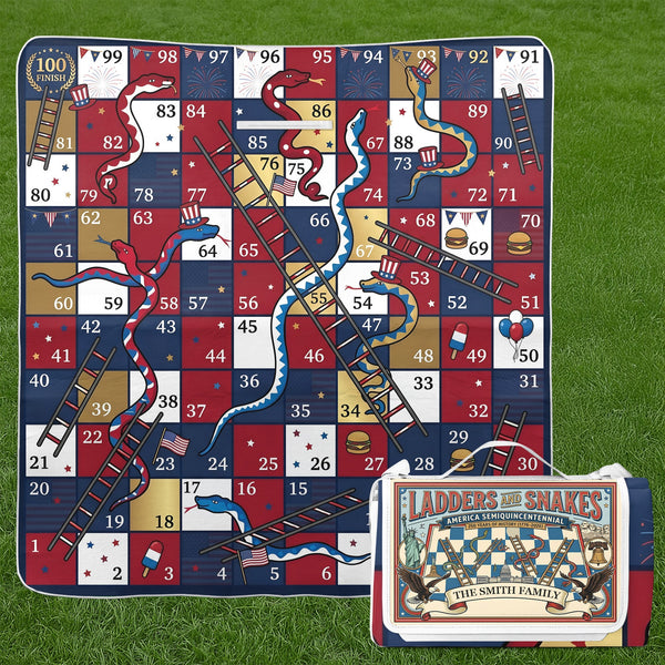 Usa 250Th Anniversary Games For Kids Outdoor Activities - Personalized Picnic Blanket