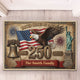 USA 250th Birthday Faux Pattern - Personalized Doormat