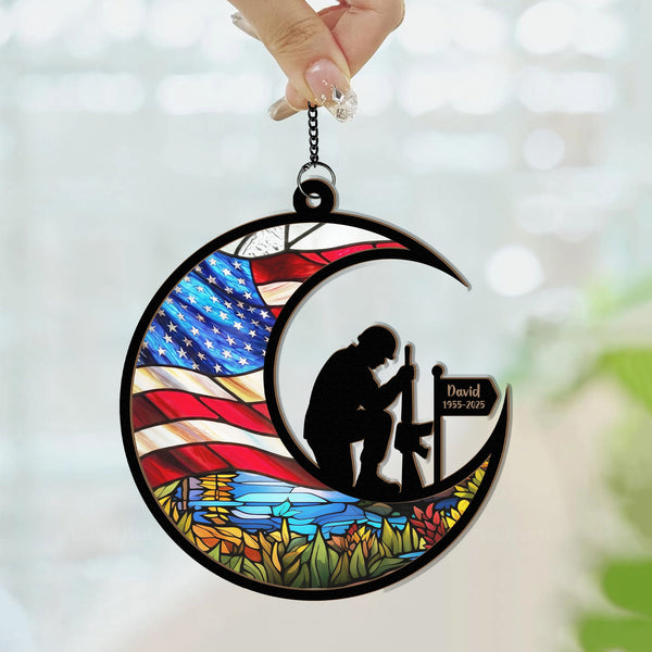 Veteran Memorial 250th Anniversary Tribute - Personalized Window Hanging Suncatcher
