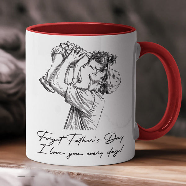 We Love You Father's Day Gift For Him Photo Sketch Line Art - Personalized Mug