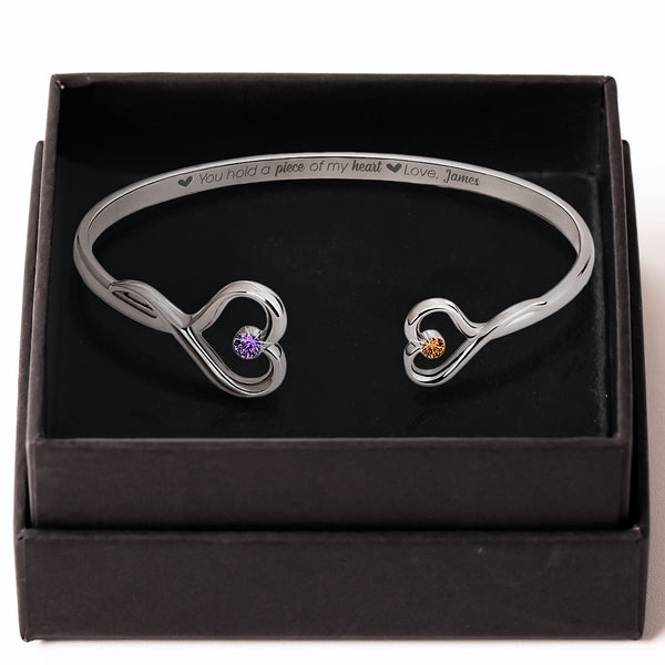 You Hold A Piece Of My Heart - Personalized Heart Bracelet