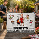 Dad' Grilling Buddies Funny Father's Day Gift - Personalized Metal Sign | BBQ Dad Gift