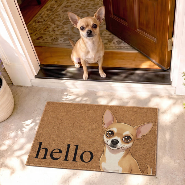Custom Pet Portrait Cartoon Style - Personalized Doormat