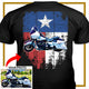 Personalized Motorcycle T-Shirt – Custom Bike Shirt with Texas Flag – Cool Gift for Bikers & Motorcycle Lovers - PSMN2DTS000009