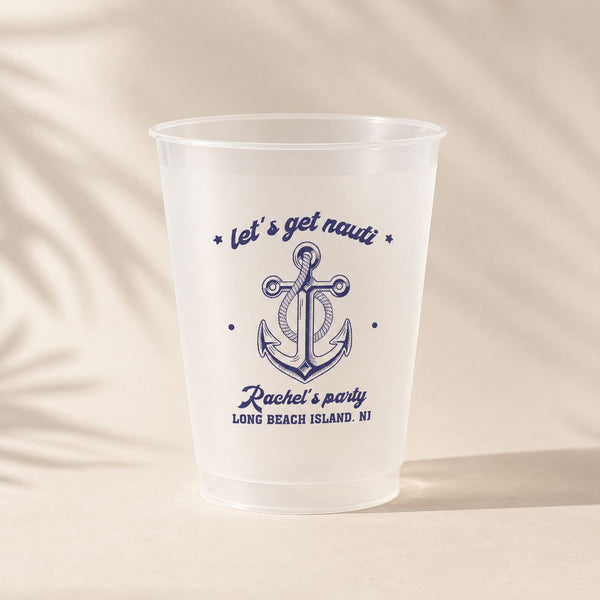 Let's Get Nauti, Party Cup - Personalized Cups | Fun Coastal Party Favor For Bachelorette & Beach Trips