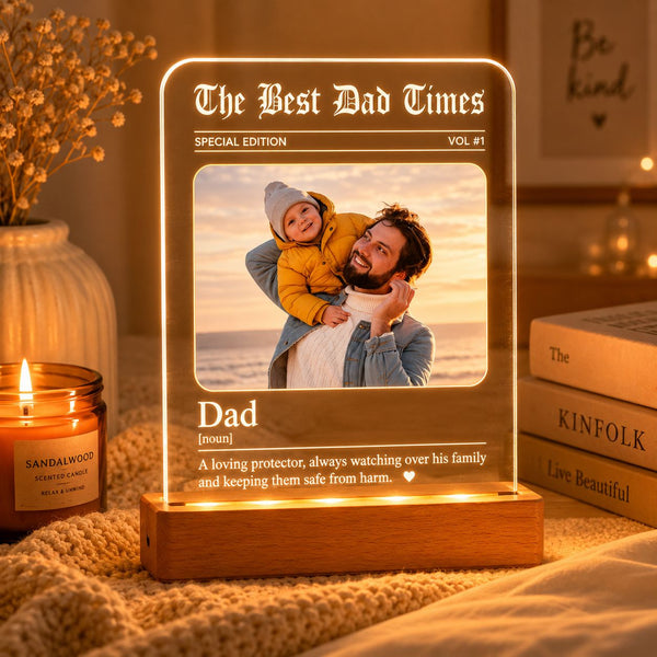 Father's Day Gifts, Dad Grandpa Definition - Personalized Night Light