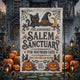 Personalized Salem Sanctuary For Wayward Cats Garden Flag - Custom Cat Lover Halloween Outdoor Yard Decor