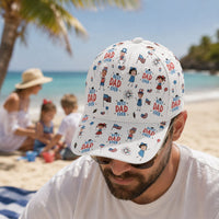 Best Dad Ever USA Flag - Personalized Cap | Patriotic Father's Day Gift