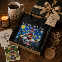 Best Dad Ever Van Gogh Art - Personalized Shirt