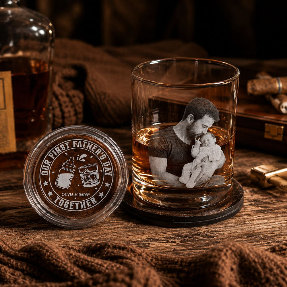 Our First Father’s Day Together - Personalized Whiskey Glass