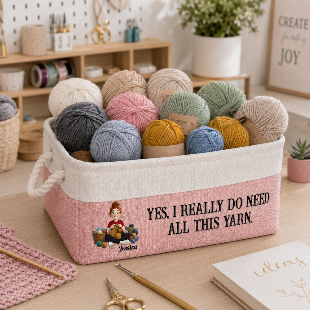 It's Not Hoarding If It's Yarn - Storage Basket | Funny Crochet Gift