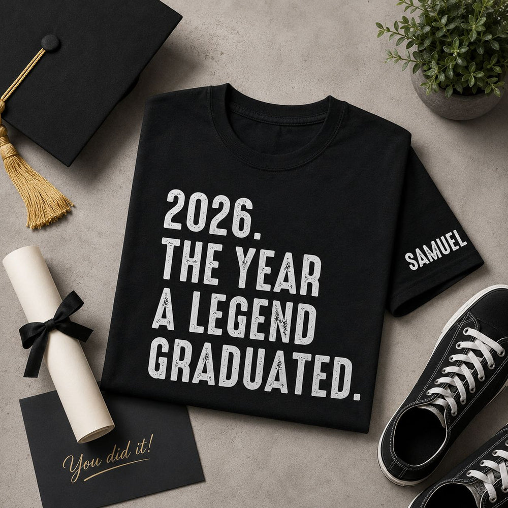 The Year A Legend Graduated - Personalized Shirt | Funny Graduation Gift