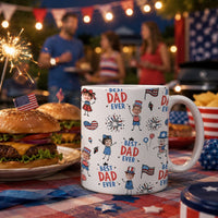 Best Dad Ever USA Flag - Personalized Mug | Patriotic Father’s Day Gift For Dad & Grandpa