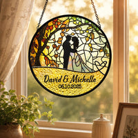 Couple Wedding Anniversary - Personalized Window Hanging Suncatcher