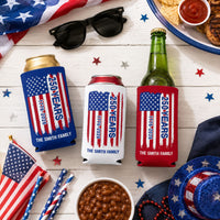 USA 250 Years Celebration Patriotic Gift - Personalized Can Cooler