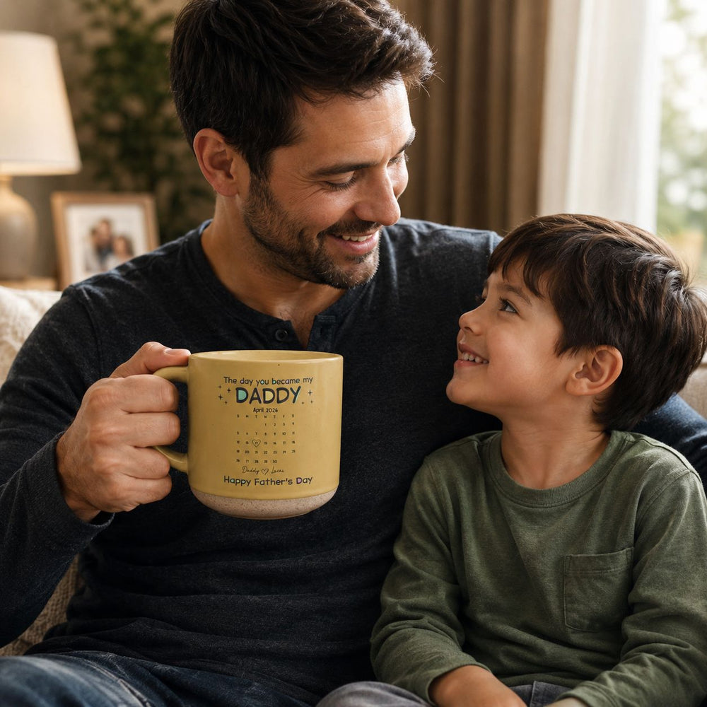 The Day You Became My Daddy - Personalized Mug | Heartwarming Gift For New Dad & Father’s Day