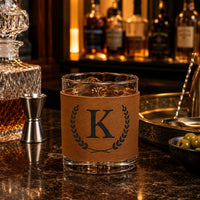 Vintage Monogram Custom Name - Personalized Whiskey Glass