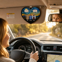 We Miss You I'm Always With You - Personalized Wooden Car Visor Clip