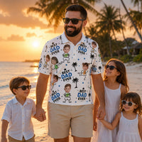 Best Dad Ever Custom Cute Kid Face Father's Day Gift For Dad, Husband, Grandpa - Personalized Polo Shirt | Funny Family Gift For Him