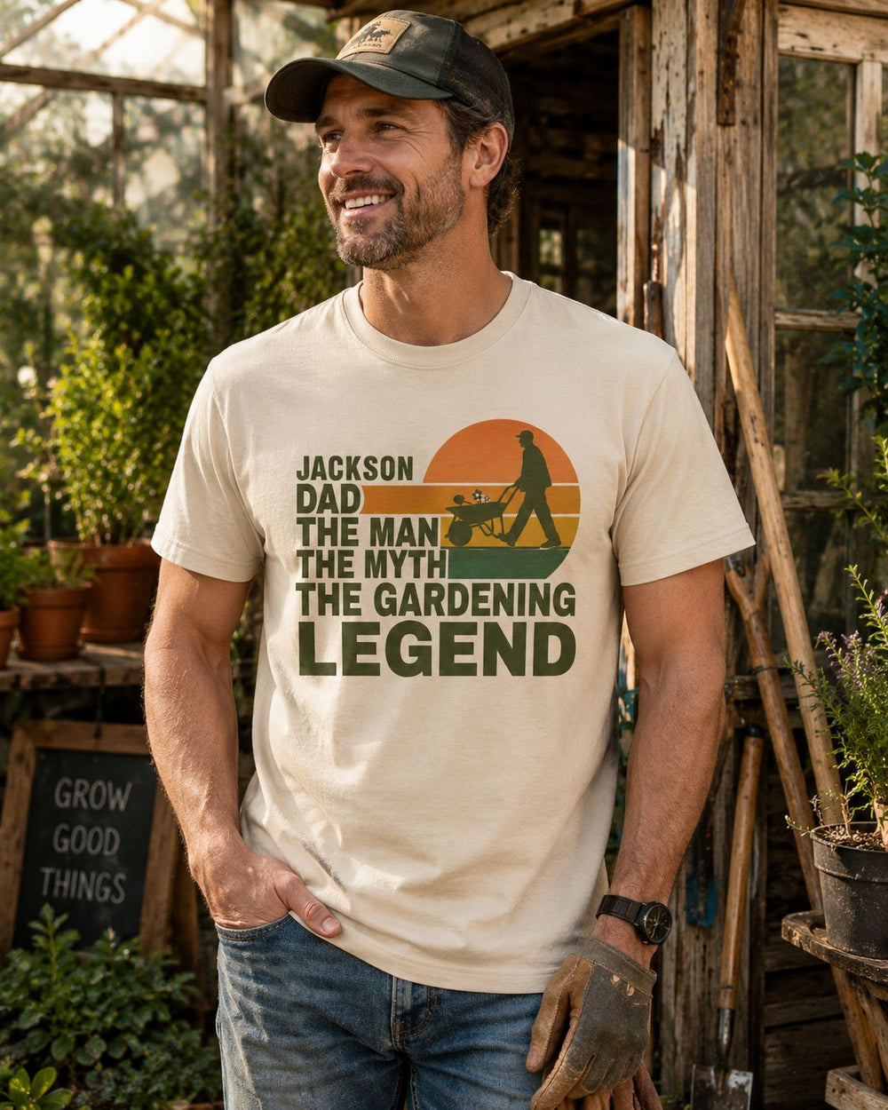 The Gardenfather Funny Gardening Gardener Father's Day Gift - Personalized Shirt | Funny Gardener Dad Gift