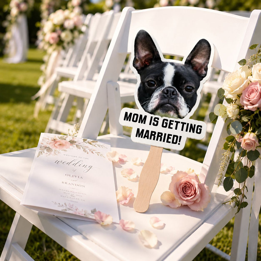 Pet Mom, Dad - My Humans Are Getting Married! - Wedding Gift, Bachelor Party Gift - Personalized Fan | Funny Pet Wedding Party Favor