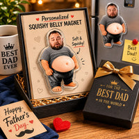 Funny Upload Face Gift For Dad Bod, Husband - Personalized Fridge Magnet | Funny Husband Gift