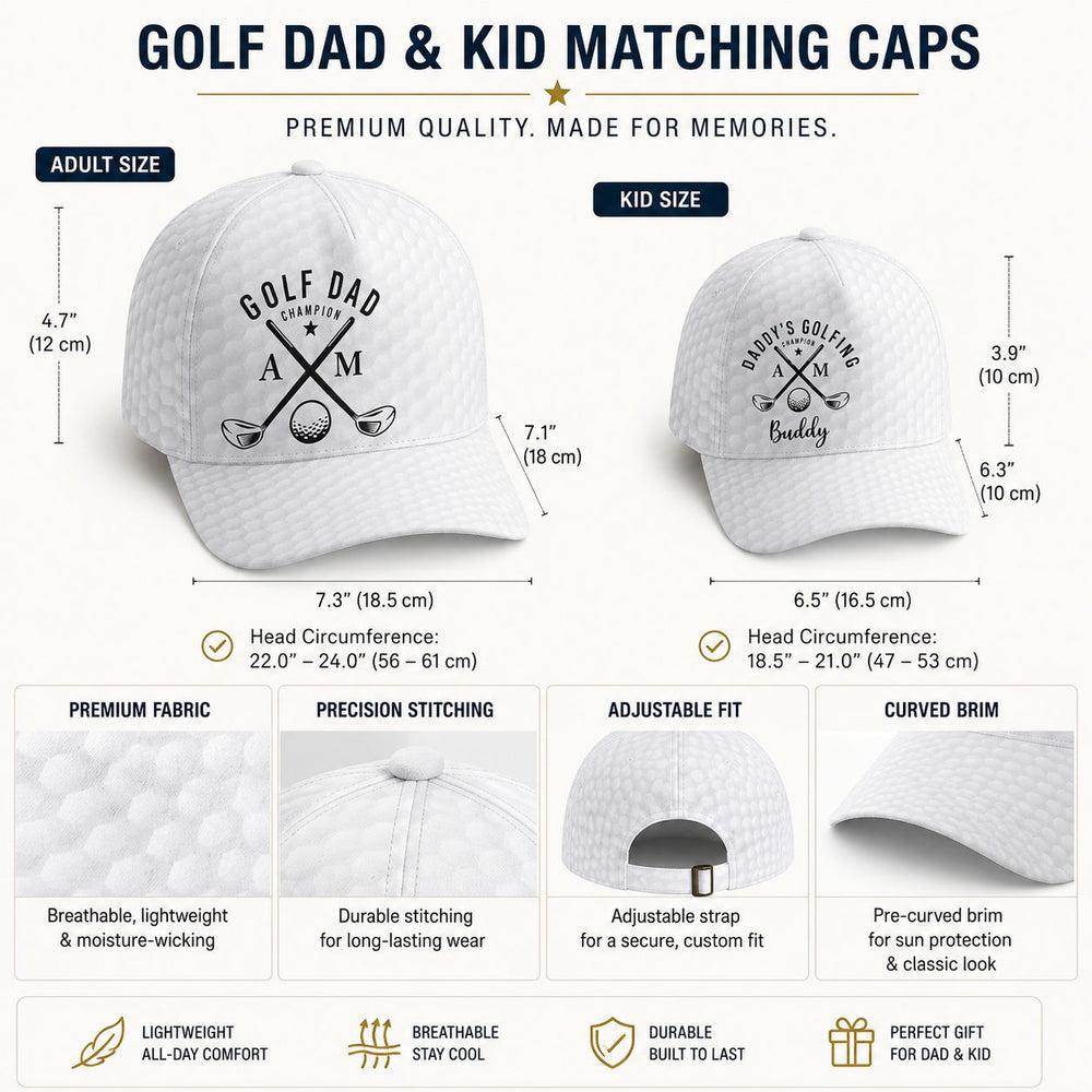 Golfing Dad & Daddy's Golfing Buddy - Personalized Cap