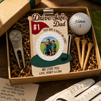 Drive Safe, Daddy Papa, You Are A Hole-In-One! - Father's Day Gift For Golf Dad - Personalized Car Visor Clip | Meaningful Golf Lover Gift