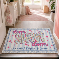 Dorm Sweet Dorm - Personalized Doormat | Cute College Dorm Decor