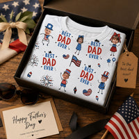 Best Dad Ever USA Flag - Personalized Shirt | Patriotic Gift For Dad