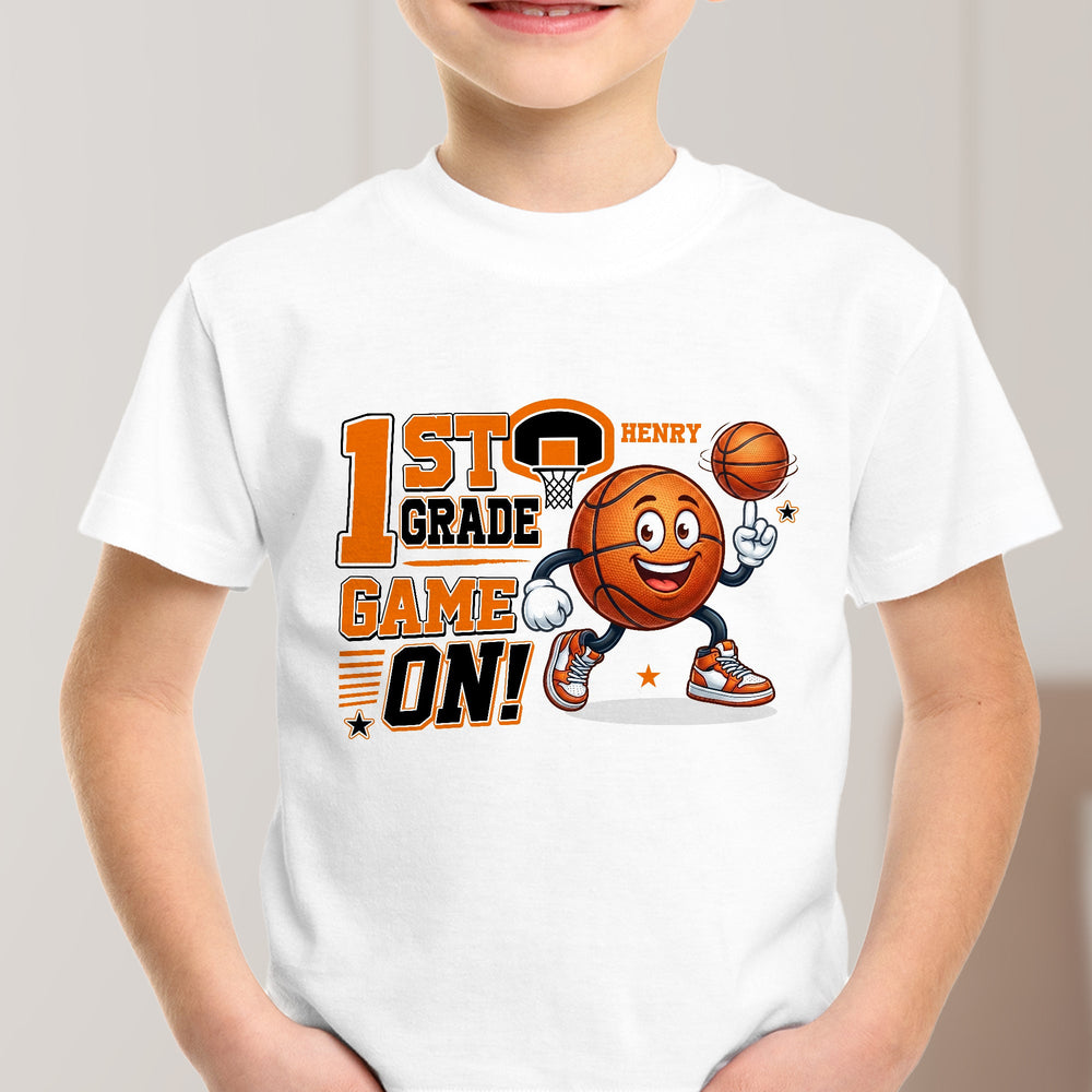 1st, 2nd Grade Game On Gift For Back To School, Basketball Kids - Personalized Shirt