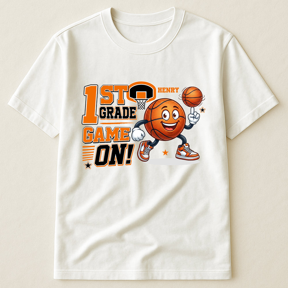 1st, 2nd Grade Game On Gift For Back To School, Basketball Kids - Personalized Shirt