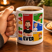Best Dad Ever Arcade Theme - Personalized Mug | Fun Retro Gamer Gift For Dad