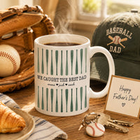 Baseball Dad Custom Name - Personalized Mug